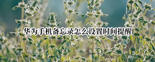 华为手机备忘录怎么设置时间提醒
