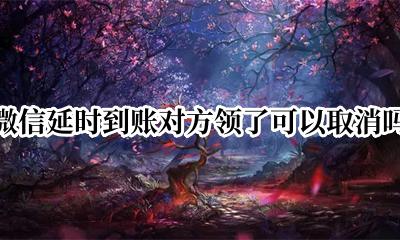 微信延时到账对方领了可以取消吗 微信延时到账对方没领可以取消吗