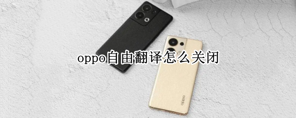 oppo自由翻译怎么关闭