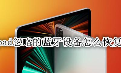 ipad忽略的蓝牙设备怎么恢复 ipad不小心忽略了蓝牙怎么办