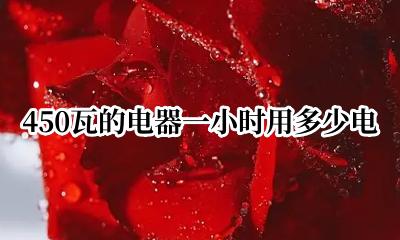 450瓦的电器一小时用多少电 450瓦的电器450小时用电多少