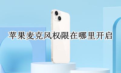 苹果麦克风权限在哪里开启 苹果手机麦克风权限在哪里开启
