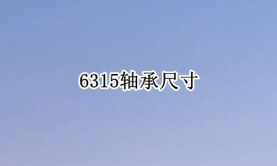 6315轴承尺寸 6315轴承内外径是多少