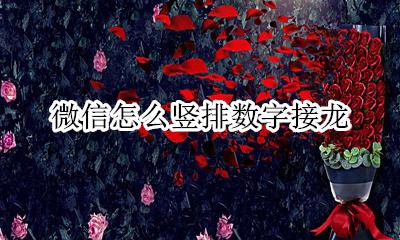 微信怎么竖排数字接龙 微信怎么竖排数字对齐