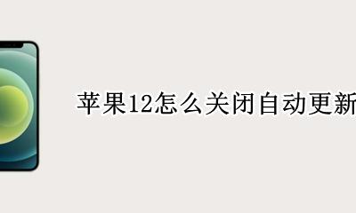 苹果12怎么关闭自动更新 苹果怎么关闭系统自动更新
