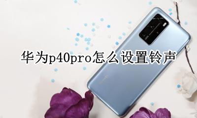 华为p40pro怎么设置铃声 华为p40pro设置铃声后第二天又重置了