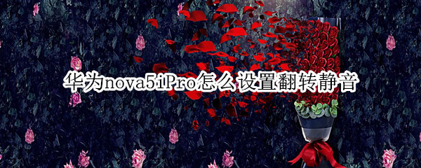 华为nova5iPro怎么设置翻转静音