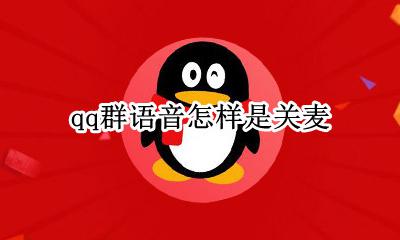 qq群聊关麦 qq群语音怎样是关麦