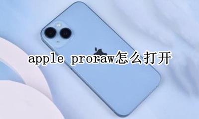 apple proraw怎么打开 appleproraw需要打开吗