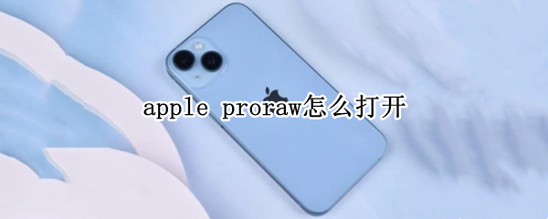 apple proraw怎么打开