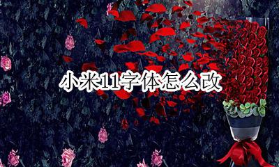 小米11字体怎么改 小米字体怎么改简体