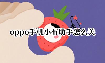 oppo手机小布助手怎么关 怎么关闭oppo手机的小布助手