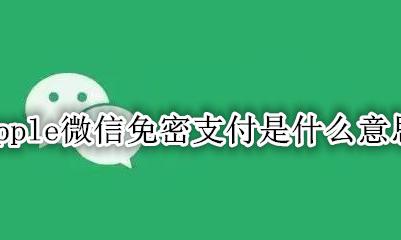 apple微信免密支付怎么回事 apple微信免密支付是什么意思