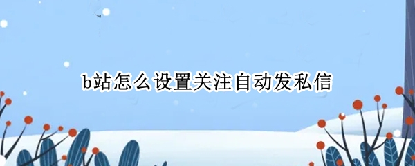 b站怎么设置关注自动发私信