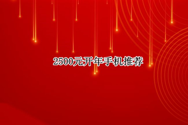 开年手机怎么选?2500以内推荐这四款