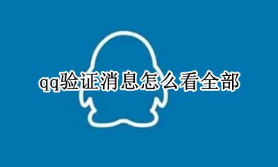 qq验证消息怎么看全部 qq验证消息在哪怎么查看全部
