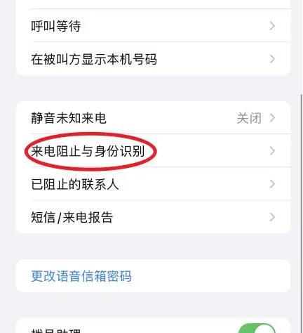 iPhone找不到来电阻止