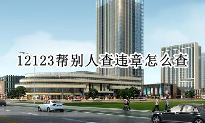 输入车牌号直接查违章 12123帮别人查违章怎么查