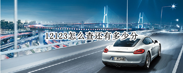 12123怎么查还有多少分