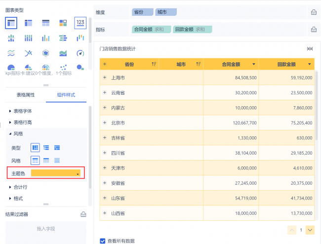表格样式在哪里设置