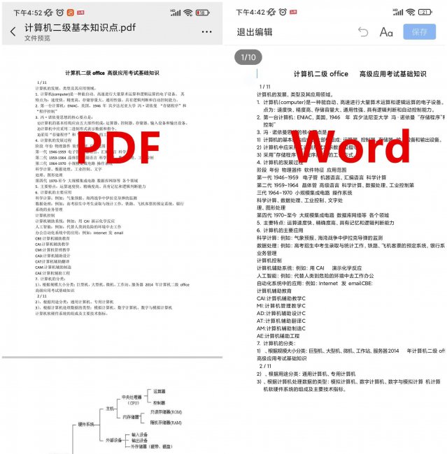 pdf如何转word免费的软件