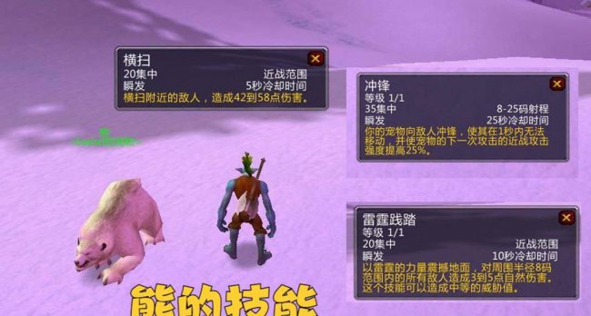 wow猎人必抓五只宠物位置