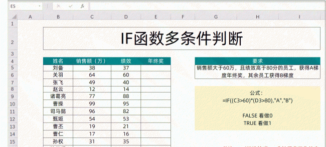 if多重判断条件格式函数