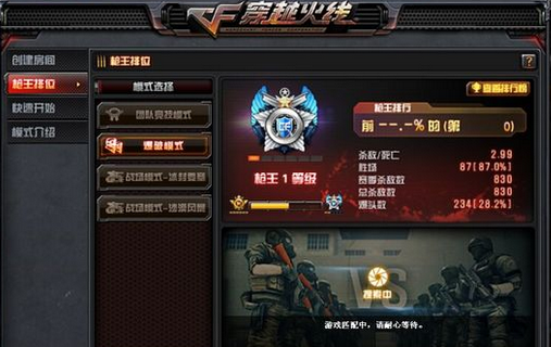 cf排位等级顺序分数