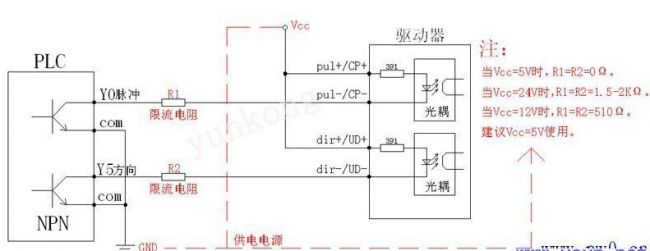 三相步进电机驱动器接线图