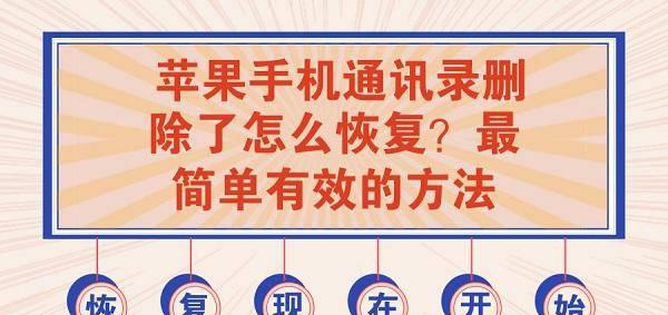 iphone删除通讯录怎么恢复
