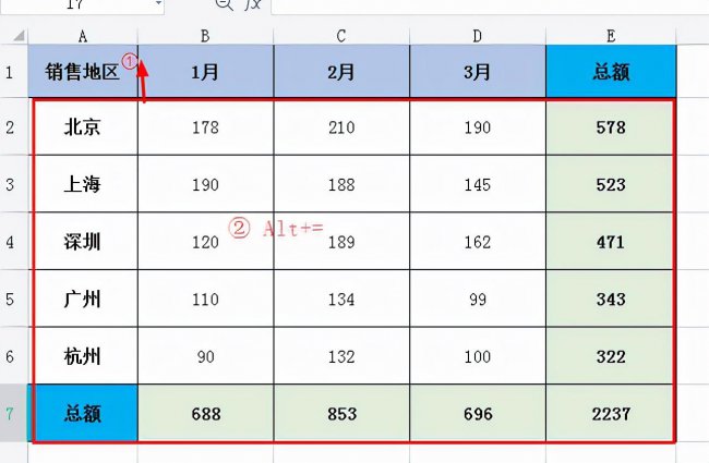 excel表格自动求和怎么弄