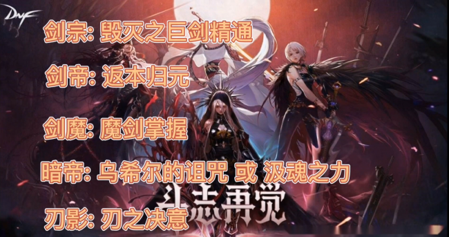 dnf剑宗白金徽章选什么技能