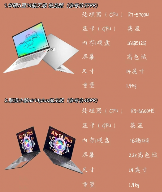2023性价比高的笔记本推荐
