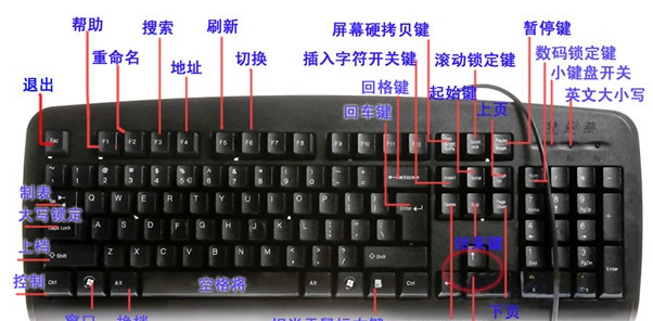 电脑键盘全图详细讲解