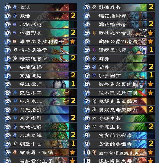 炉石传说新版本卡组推荐