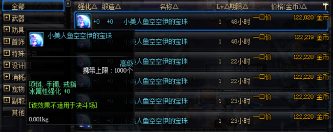 dnf武器光强宝珠有哪些