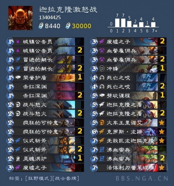 炉石传说战士卡组推荐
