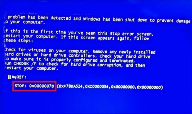 蓝屏代码0x0000007b解决方法图解