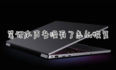 笔记本电脑没有声音怎么解决 手提电脑声音没了恢复方法