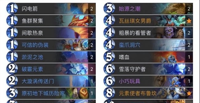 新手炉石传说萨满卡组