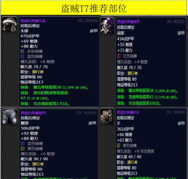 魔兽世界套装大全一览