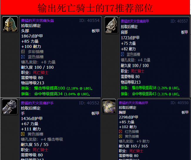 魔兽世界套装大全一览