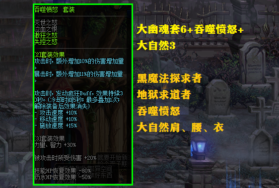 dnf大幽魂套是哪几件装备