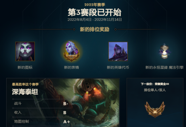 电脑英雄联盟段位级别排列