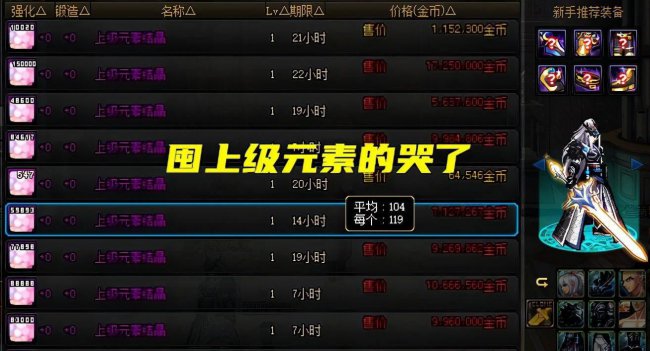 dnf上级元素结晶怎么获得