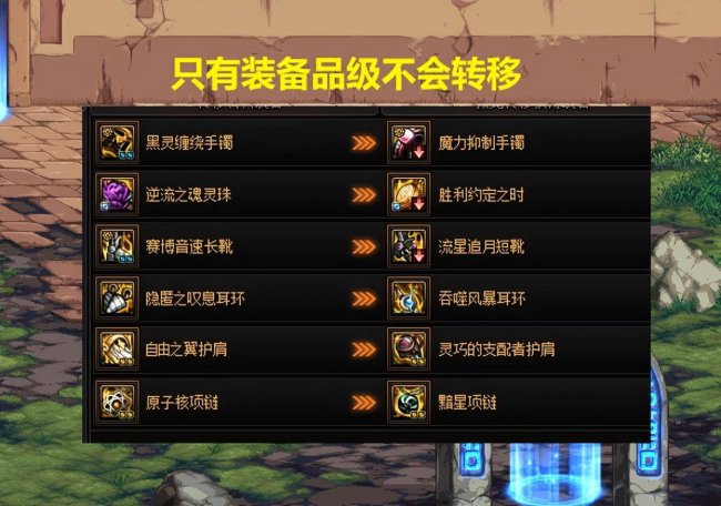 dnf装备强化怎么转移