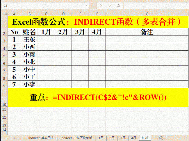 indirect函数的详细用法