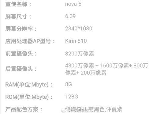 nova5i配置参数详细