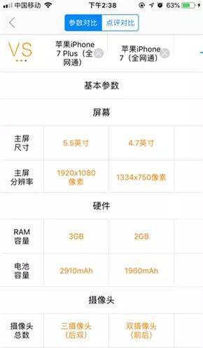 苹果7和苹果7plus区别大吗
