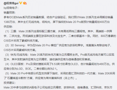 华为mate20屏幕供应商有哪些 讲解mate20的lcd屏幕的级别